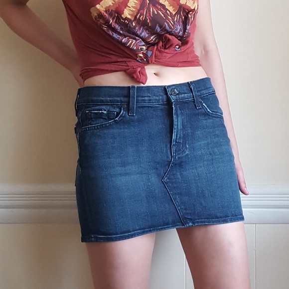 7 for all mankind mini skirt